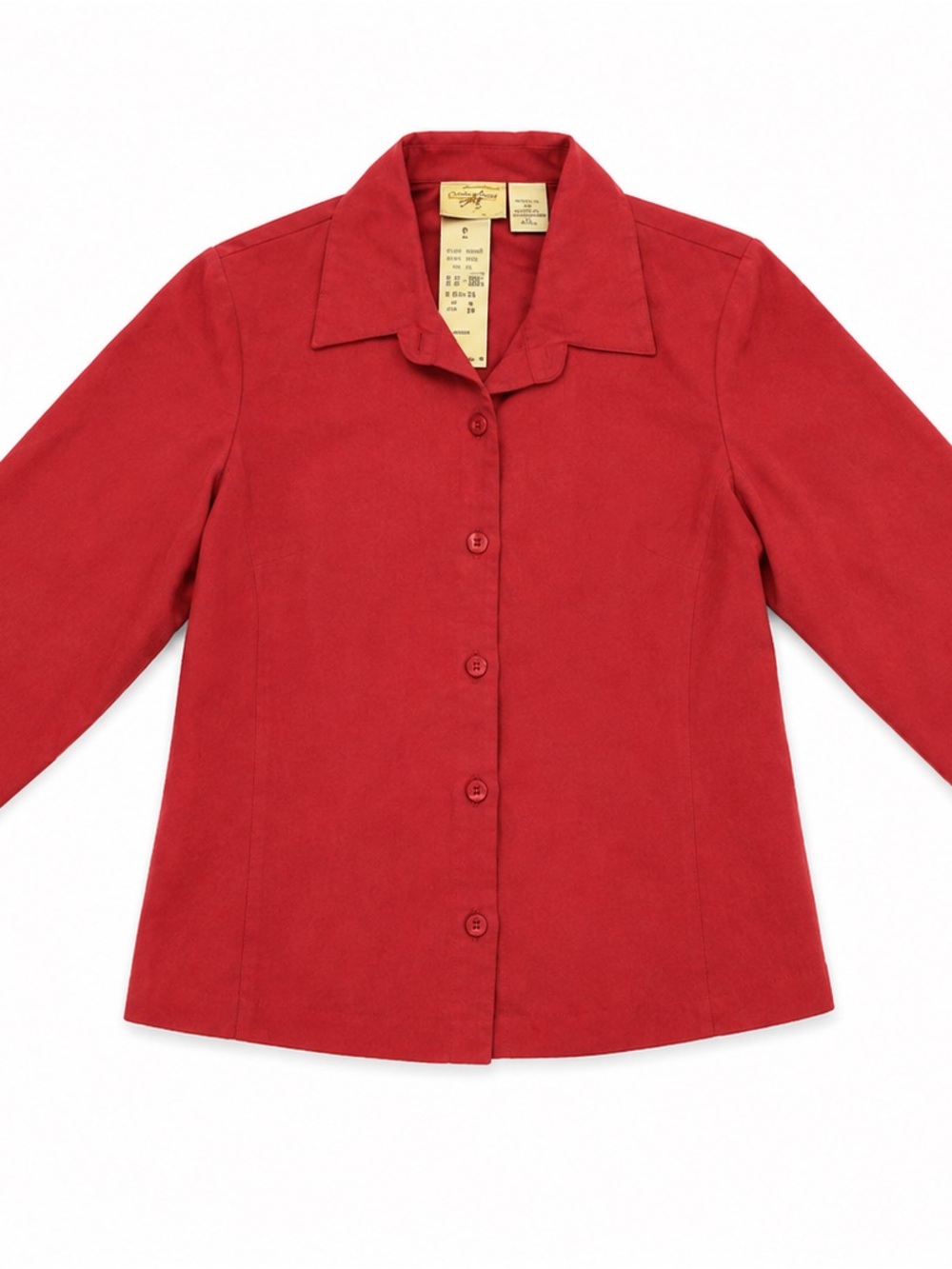 NWT Studio Ease Burgundy Faux Suede Jacket Size 12 Vintage